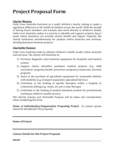 13+ Charity Project Proposal Templates in PDF .